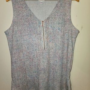 Beautiful confetti zipper tank